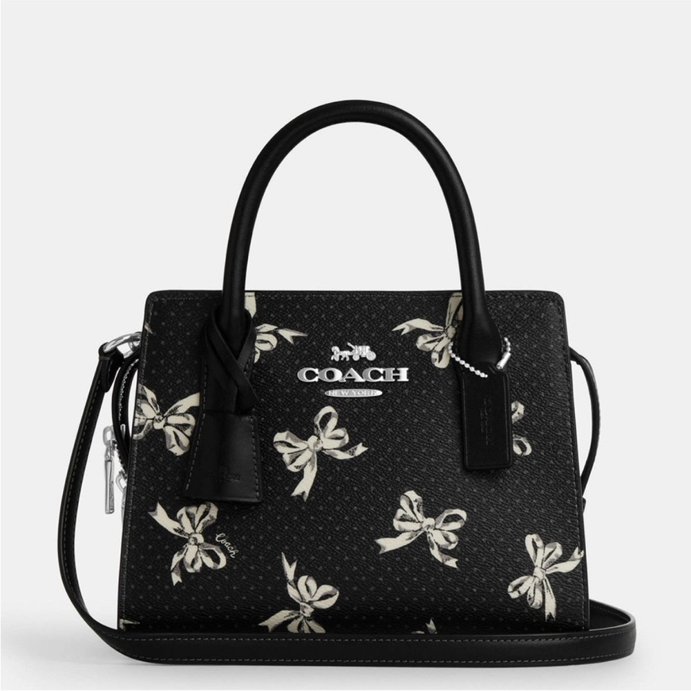NEW Coach Black Bow Print Women's Bag